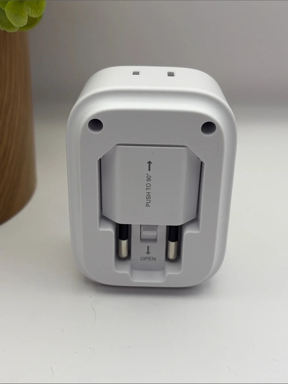 Lencent Foldable Dual USB European Travel Plug Power Adapter, PA050USEU